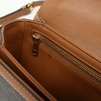 中古 セリーヌ 斜め掛け ショルダーバッグ レディース ブランド CELINE トリオンフキャンバス 188882BZ4.04LU ブラウン USDCE110466011