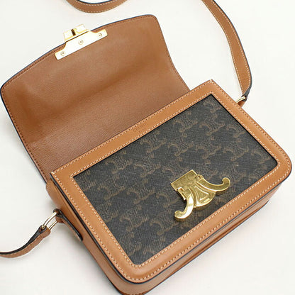 中古 セリーヌ 斜め掛け ショルダーバッグ レディース ブランド CELINE トリオンフキャンバス 188882BZ4.04LU ブラウン USDCE110466011