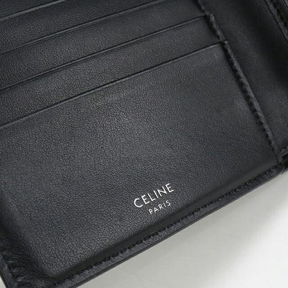 中古 セリーヌ 二つ折り財布 二折財布 メンズ ブランド CELINE トリオンフキャンバス バイフォールドウォレット 10C87 ブラック USDCE110478011