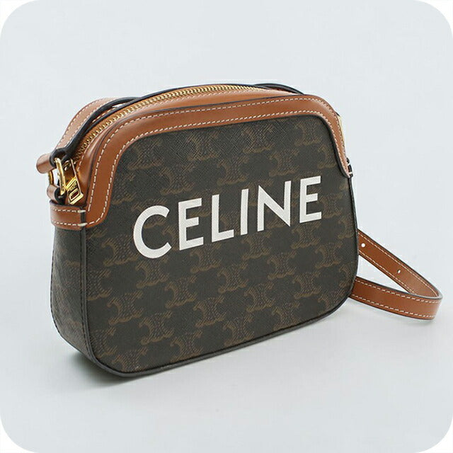 中古 セリーヌ 斜め掛け ショルダーバッグ レディース ブランド CELINE トリオンフキャンバス カメラバッグ ブラウン USDCE110483011