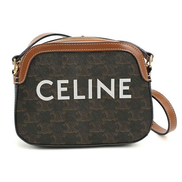 中古 セリーヌ 斜め掛け ショルダーバッグ レディース ブランド CELINE トリオンフキャンバス カメラバッグ ブラウン USDCE110483011