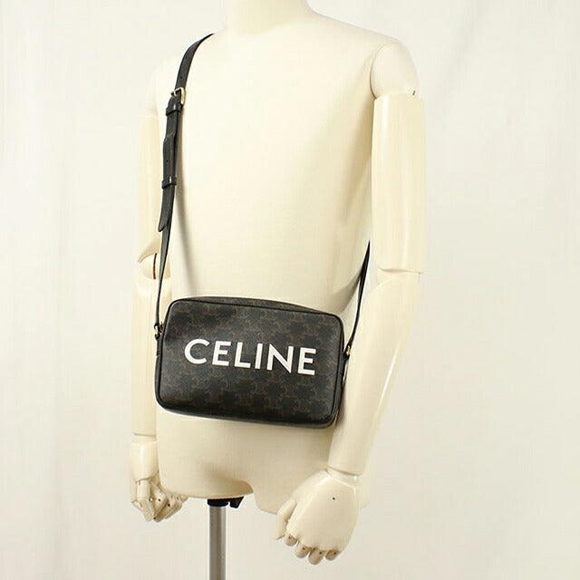 中古 セリーヌ 斜め掛け ショルダーバッグ メンズ ブランド CELINE トリオンフキャンバス ミディアムメッセンジャーバッグ 194502CIM.38OG USDCE110489011