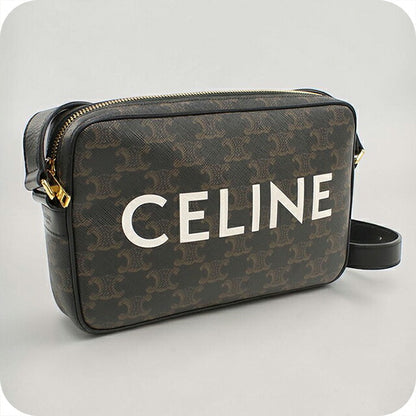 中古 セリーヌ 斜め掛け ショルダーバッグ メンズ ブランド CELINE トリオンフキャンバス ミディアムメッセンジャーバッグ 194502CIM.38OG USDCE110489011