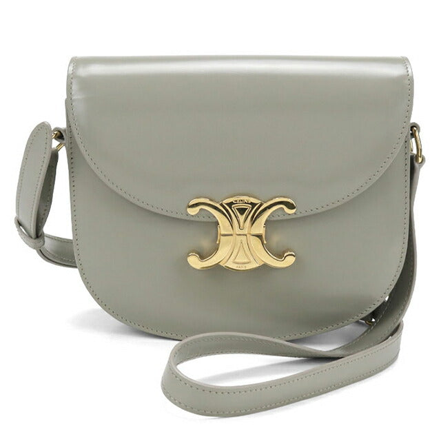 中古 セリーヌ 斜め掛け ショルダーバッグ レディース ブランド CELINE トリオンフ グレー USDCE111151011