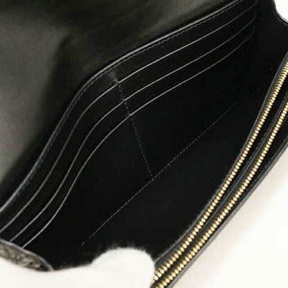 Used Celine long wallet bi-fold ladies brand CELINE large flap wallet black USDCE111936011