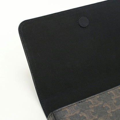 中古 セリーヌ ショルダーバッグ メンズ ブランド CELINE トリオンフキャンバス フラップメッセンジャーバッグ 111592ETH.38SI ブラック USDCE112049011