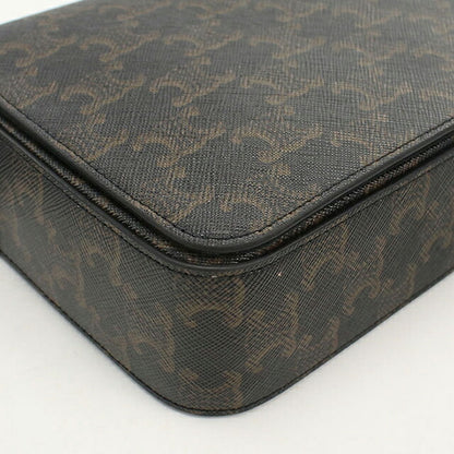中古 セリーヌ ショルダーバッグ メンズ ブランド CELINE トリオンフキャンバス フラップメッセンジャーバッグ 111592ETH.38SI ブラック USDCE112049011