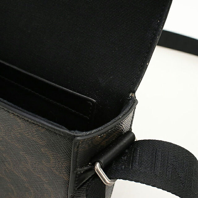 中古 セリーヌ ショルダーバッグ メンズ ブランド CELINE トリオンフキャンバス フラップメッセンジャーバッグ 111592ETH.38SI ブラック USDCE112049011