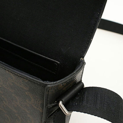 中古 セリーヌ ショルダーバッグ メンズ ブランド CELINE トリオンフキャンバス フラップメッセンジャーバッグ 111592ETH.38SI ブラック USDCE112049011