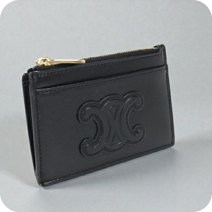 中古 セリーヌ 小銭入れ レディース ブランド CELINE トリオンフ フラグメントケース ブラック USDCE112275011