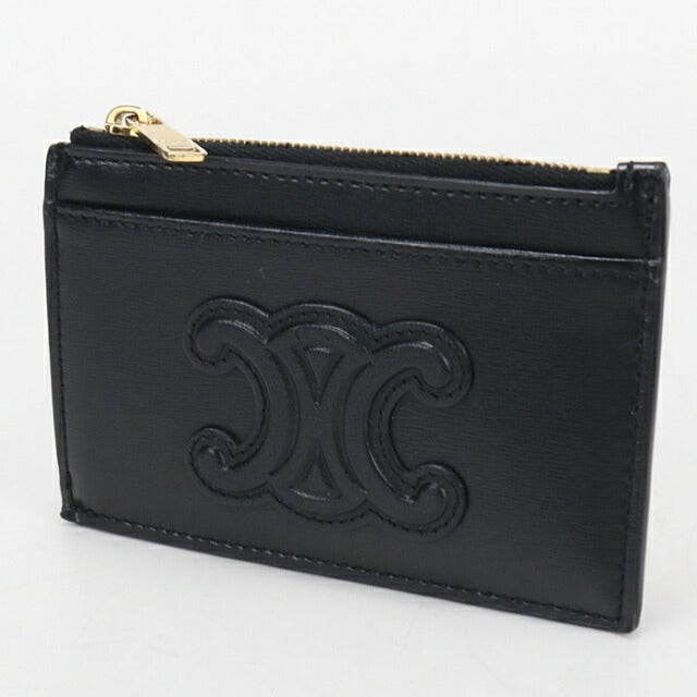 中古 セリーヌ 小銭入れ レディース ブランド CELINE トリオンフ フラグメントケース ブラック USDCE112275011