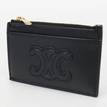 中古 セリーヌ 小銭入れ レディース ブランド CELINE トリオンフ フラグメントケース ブラック USDCE112275011