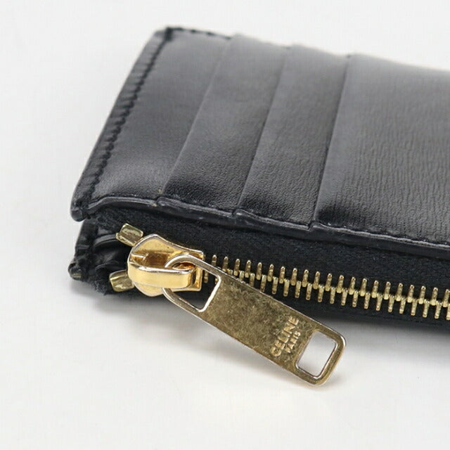中古 セリーヌ 小銭入れ レディース ブランド CELINE トリオンフ フラグメントケース ブラック USDCE112275011