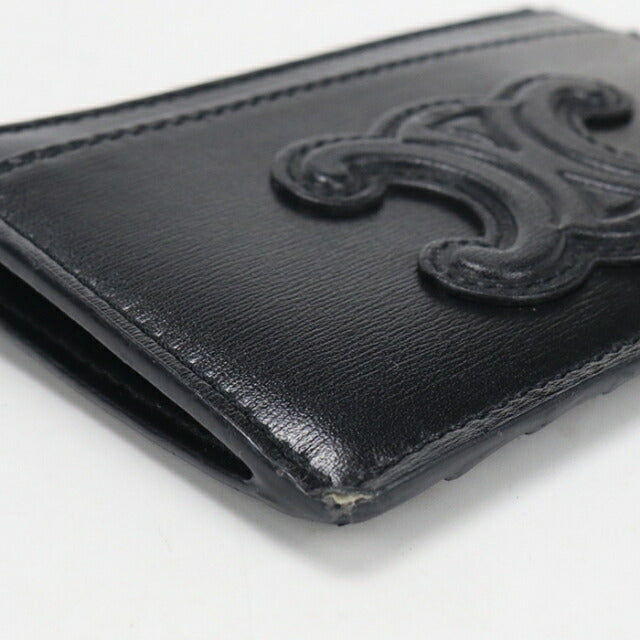中古 セリーヌ 小銭入れ レディース ブランド CELINE トリオンフ フラグメントケース ブラック USDCE112275011
