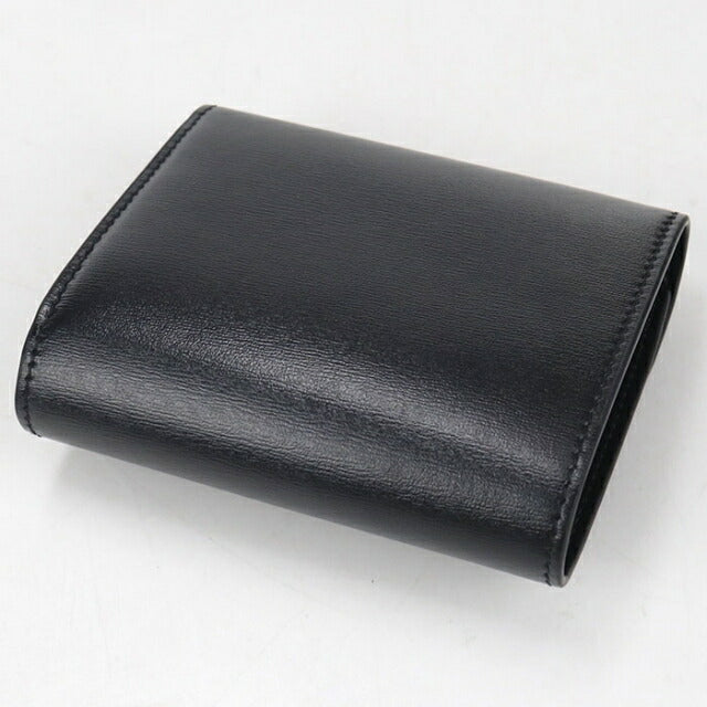 中古 セリーヌ 三つ折り財布 三折財布 レディース ブランド CELINE トリオンフ スモールフラップウォレット ブラック USDCE112279011