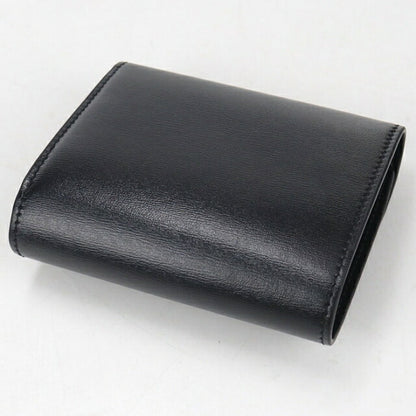 中古 セリーヌ 三つ折り財布 三折財布 レディース ブランド CELINE トリオンフ スモールフラップウォレット ブラック USDCE112279011