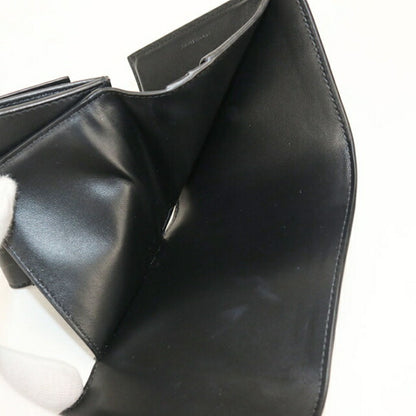 中古 セリーヌ 三つ折り財布 三折財布 レディース ブランド CELINE トリオンフ スモールフラップウォレット ブラック USDCE112279011