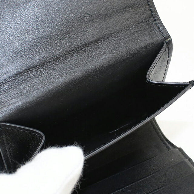 中古 セリーヌ 三つ折り財布 三折財布 レディース ブランド CELINE スモールトリフォールド 10B573BEL.38NO ブラック USDCE112614011
