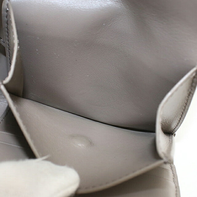 中古 セリーヌ 三つ折り財布 三折財布 レディース ブランド CELINE トリオンフ スモール　フラップウォレット 10D783DPV.10BL ベージュ USDCE112697011