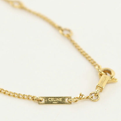 中古 セリーヌ ネックレス レディース ブランド CELINE トリオンフ ラインストーン ゴールド アクセサリー USDCE112713011