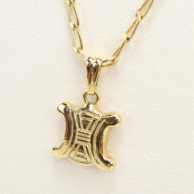 中古 セリーヌ ネックレス レディース ブランド CELINE トリオンフ ゴールド アクセサリー USDCE113037011