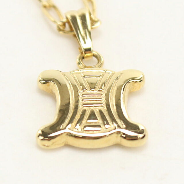中古 セリーヌ ネックレス レディース ブランド CELINE トリオンフ ゴールド アクセサリー USDCE113037011