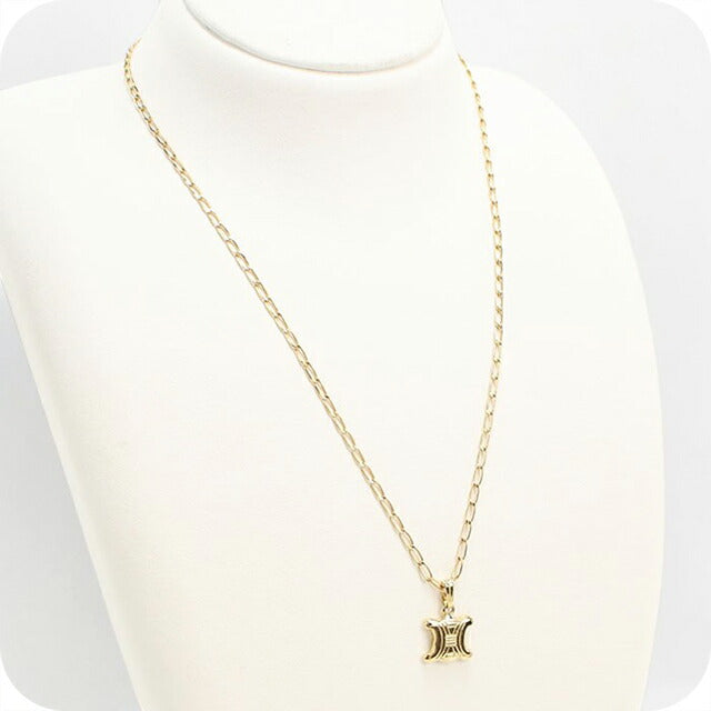 中古 セリーヌ ネックレス レディース ブランド CELINE トリオンフ ゴールド アクセサリー USDCE113037011
