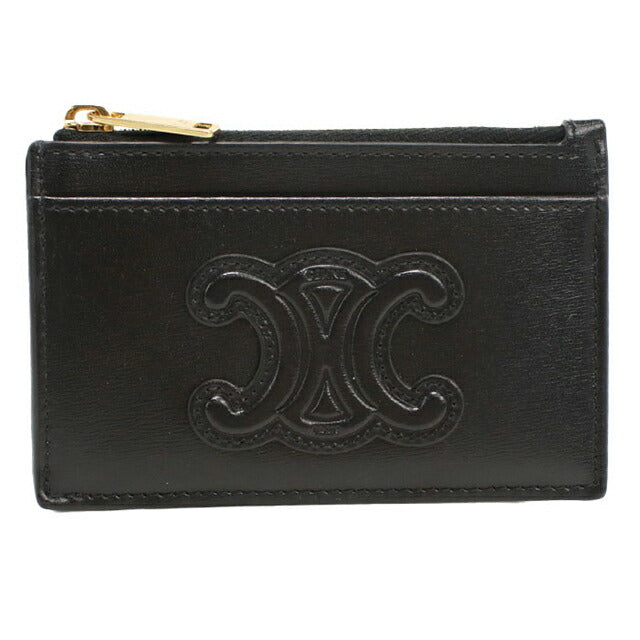 中古 セリーヌ コインケース レディース ブランド CELINE トリオンフ ブラック USDCE113053011
