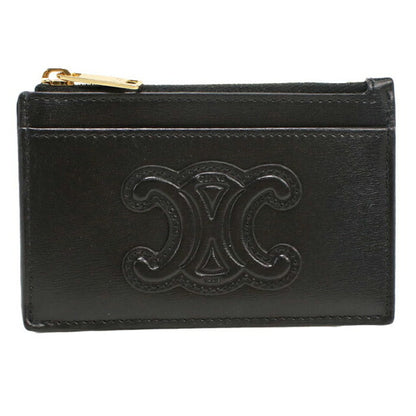 中古 セリーヌ コインケース レディース ブランド CELINE トリオンフ ブラック USDCE113053011
