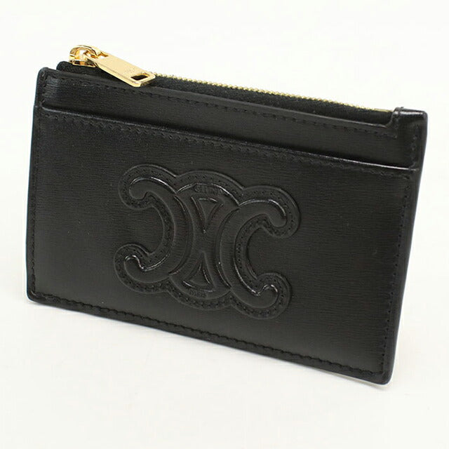 中古 セリーヌ コインケース レディース ブランド CELINE トリオンフ ブラック USDCE113053011