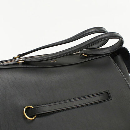 中古 セリーヌ トートバッグ レディース ブランド CELINE リングバッグ ブラック USDCE113130011