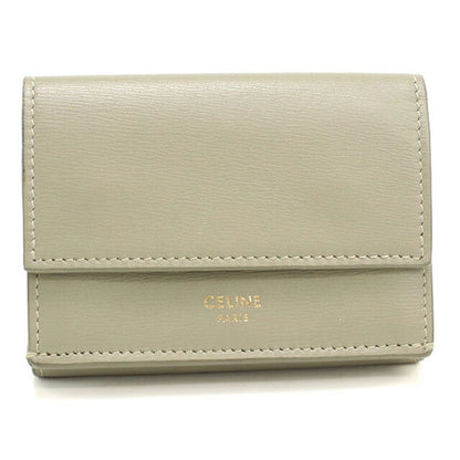 中古 セリーヌ 三つ折り財布 三折財布 レディース ブランド CELINE トリフォールドウォレット グレー USDCE113504011