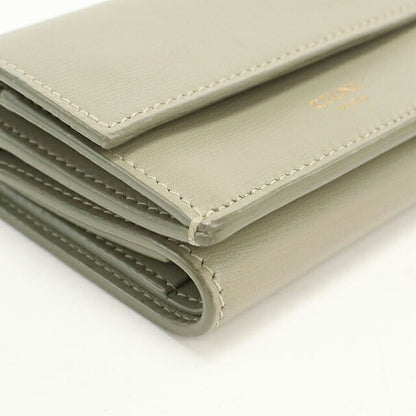 中古 セリーヌ 三つ折り財布 三折財布 レディース ブランド CELINE トリフォールドウォレット グレー USDCE113504011