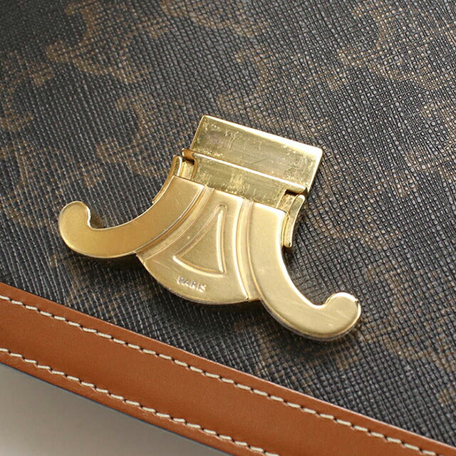 中古 セリーヌ 斜め掛け ショルダーバッグ レディース ブランド CELINE ティーン トリオンフバッグ 188882BZ4.04LU ブラック USDCE113643011