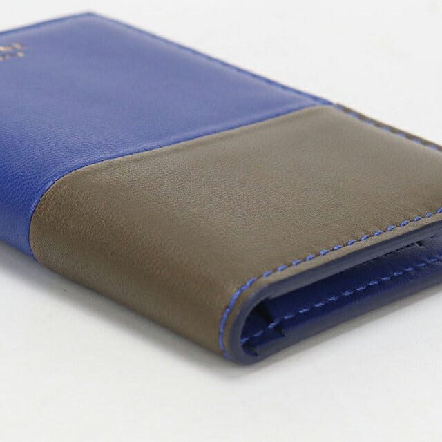 中古 セリーヌ カードケース レディース ブランド CELINE バイカラー レザー ブルー USDCE113994011
