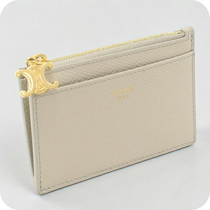 中古 セリーヌ 小銭入れ レディース ブランド CELINE ジップ付きカードホルダー フラグメントケース 10F993BEL ベージュ USDCE114092011