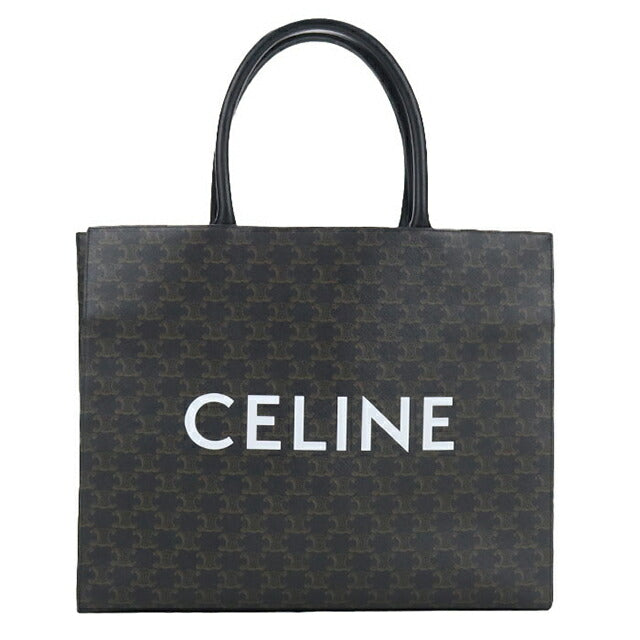 中古 セリーヌ トートバッグ メンズ ブランド CELINE トリオンフキャンバス ブラック USDCE114518011