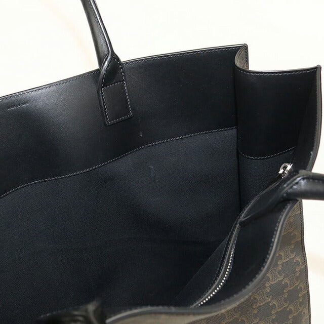 中古 セリーヌ トートバッグ メンズ ブランド CELINE トリオンフキャンバス ブラック USDCE114518011