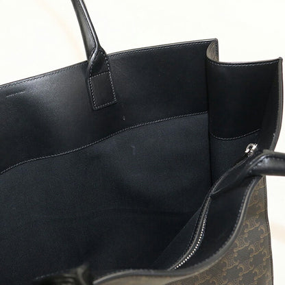 中古 セリーヌ トートバッグ メンズ ブランド CELINE トリオンフキャンバス ブラック USDCE114518011