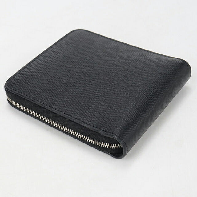 中古 セリーヌ 二つ折り財布 二折財布 メンズ ブランド CELINE ジップドバイフォールド 10J613BEN.38SI ブラック USDCE114583011