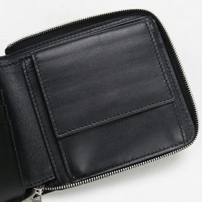 中古 セリーヌ 二つ折り財布 二折財布 メンズ ブランド CELINE ジップドバイフォールド 10J613BEN.38SI ブラック USDCE114583011