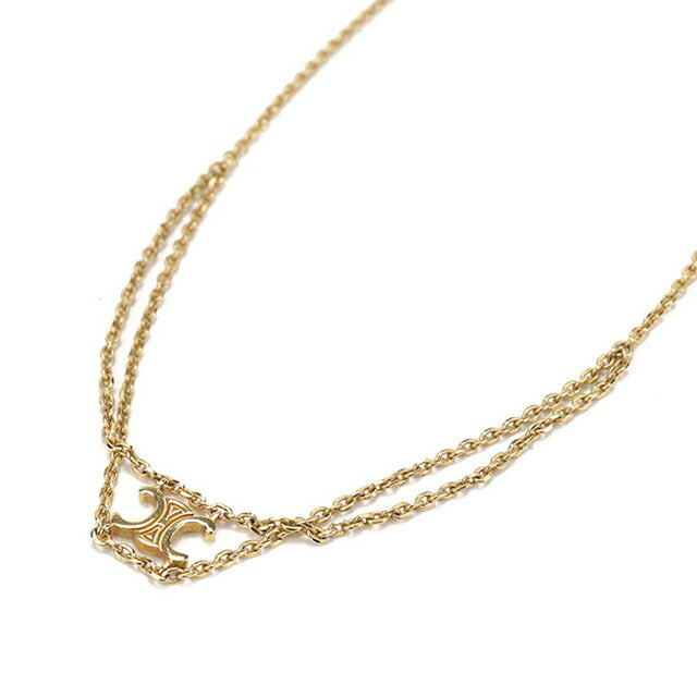 中古 セリーヌ ネックレス レディース ブランド CELINE トリオンフ ゴールド アクセサリー USDCE114592011