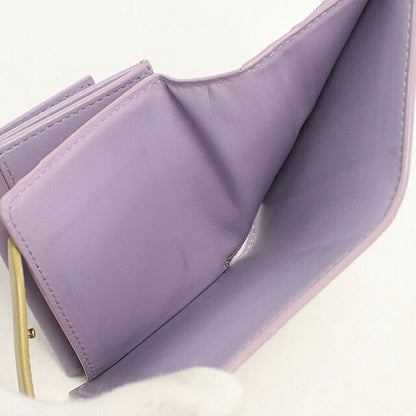 中古 セリーヌ 二つ折り財布 二折財布 コンパクト レディース ブランド CELINE スモールストラップウォレット 10H26 3BRU パープル USDCE114800011