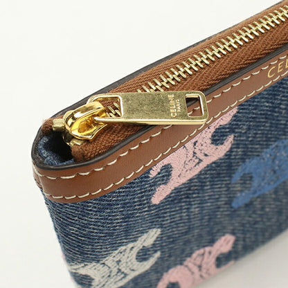 Used Celine Coin Purse Unisex Brand CELINE Triomphe Coin Purse 10C662GR9.14ML Blue USDCE114876011