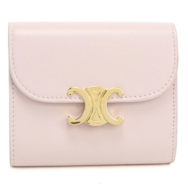 二手 Celine Trifold 钱包 Trifold 钱包 紧凑型女士品牌 CELINE Triomphe 小号翻盖钱包 10D783DPV.24DP USDCE114943011