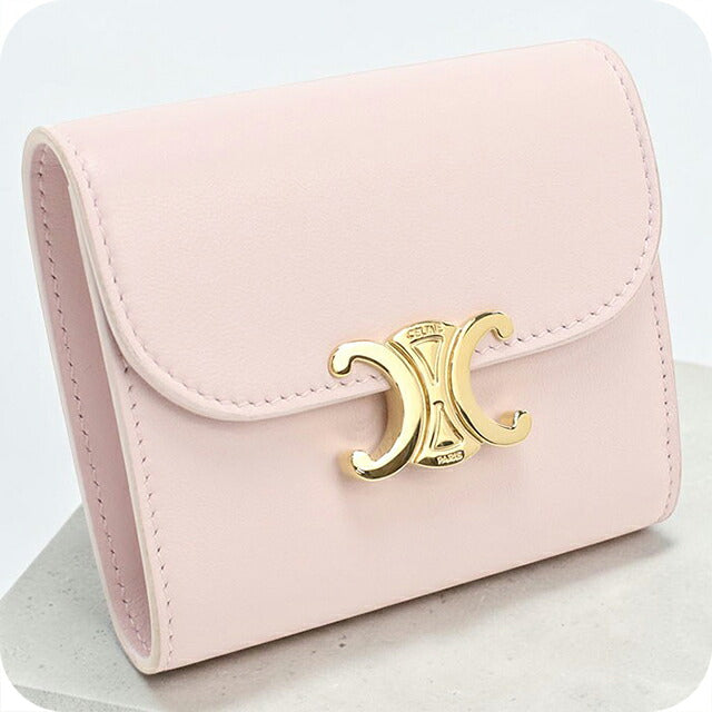 中古 セリーヌ 三つ折り財布 三折財布 コンパクト レディース ブランド CELINE トリオンフ スモールフラップウォレット 10D783DPV.24DP USDCE114943011