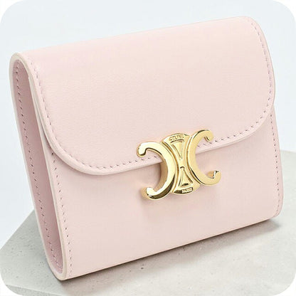 中古 セリーヌ 三つ折り財布 三折財布 コンパクト レディース ブランド CELINE トリオンフ スモールフラップウォレット 10D783DPV.24DP USDCE114943011