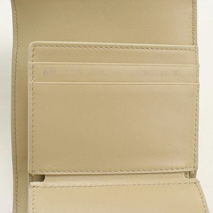 中古 セリーヌ 三つ折り財布 三折財布 レディース ブランド CELINE トリオンフ スモール フラップウォレット 10D783DPV ベージュ USDCE115119011