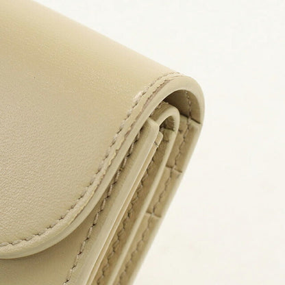 中古 セリーヌ 三つ折り財布 三折財布 レディース ブランド CELINE トリオンフ スモール フラップウォレット 10D783DPV ベージュ USDCE115119011