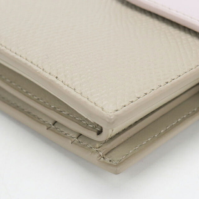 中古 セリーヌ 二つ折り財布 二折財布 レディース ブランド CELINE スモール ストラップウォレット ベージュ USDCE115135011